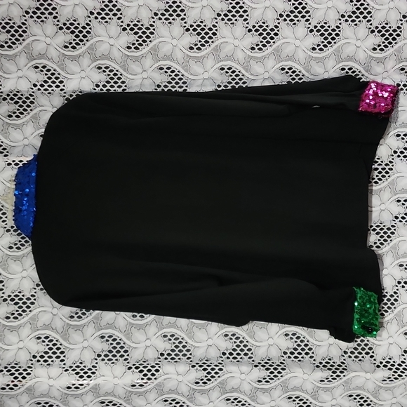 Vintage gamma Los Angeles Black Sequin Blouse - Picture 6 of 6